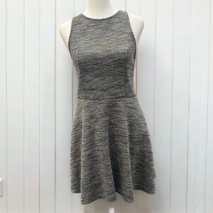 Abercrombie & Fitch Gray Halter Fit and Flare Mini Dress